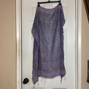 3/$10 - Soft sheer metallic thread scarf